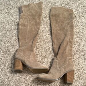 Kelsi Dagger Tan Over the Knee Boots